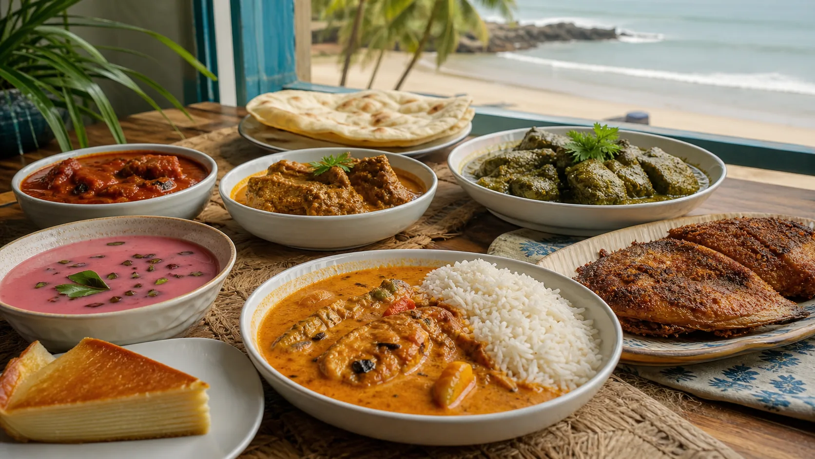 Goan Food Guide: Fish Curry Rice, Vindaloo, Xacuti, Cafreal, Bebinca, and Poi Bread