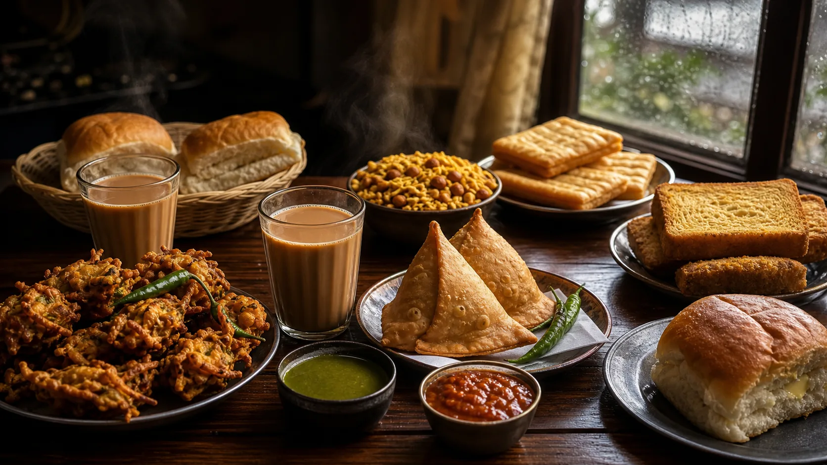 Indian Chai Snacks Guide: Samosa, Pakora, Biscuits, Namkeen, Bun Maska, and Evening Tea Pairings