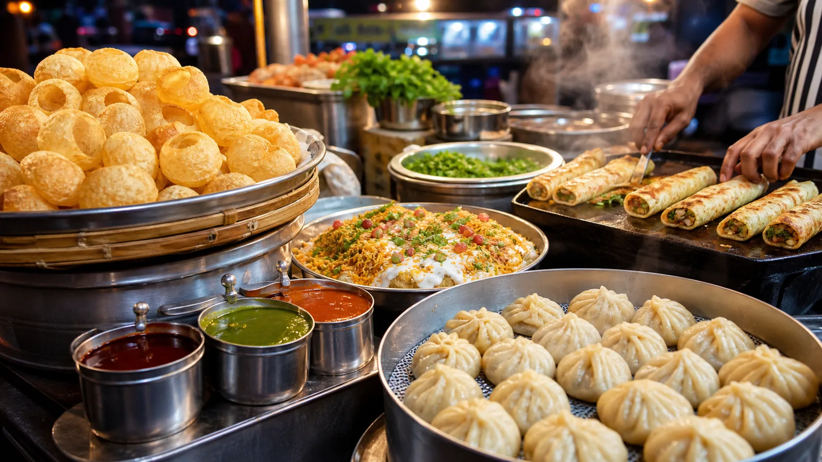 Indian Street Food Safety Guide: Pani Puri, Chaat, Momos, Rolls, and How to Eat Safely